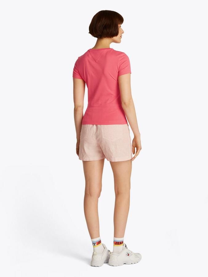 Tommy Jeans Curve Shirt met ronde hals Shirt TJW SLIM ESSENTIAL in grote maten logoprint op borsthoogte met logoborduring - Foto 3