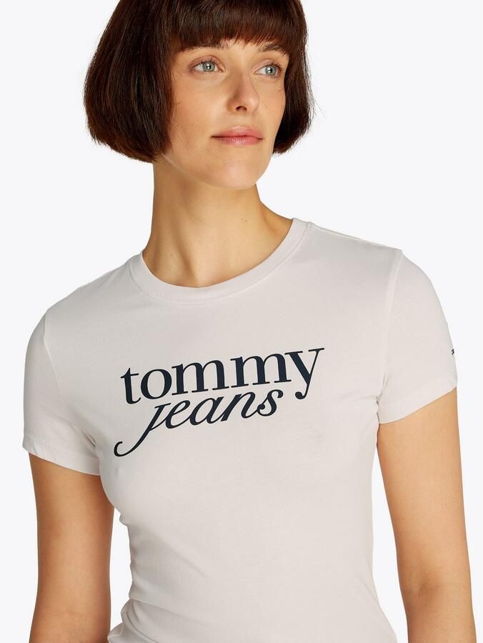 Tommy Jeans Curve Shirt met ronde hals Shirt TJW SLIM ESSENTIAL in grote maten logoprint op borsthoogte met logoborduring - Foto 2