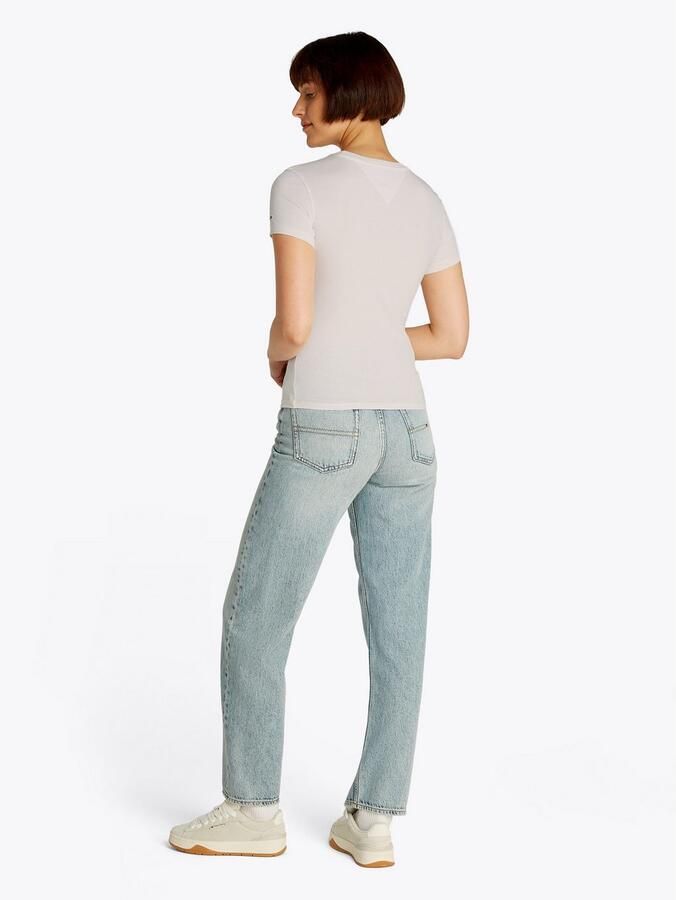 Tommy Jeans Curve Shirt met ronde hals Shirt TJW SLIM ESSENTIAL in grote maten logoprint op borsthoogte met logoborduring - Foto 4