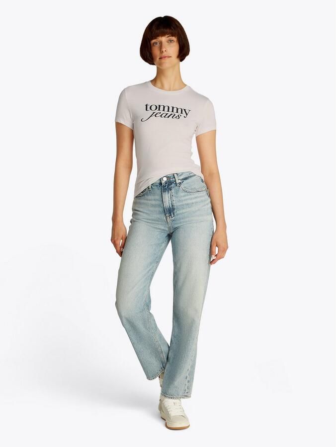 Tommy Jeans Curve Shirt met ronde hals Shirt TJW SLIM ESSENTIAL in grote maten logoprint op borsthoogte met logoborduring - Foto 3