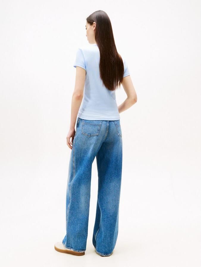 TOMMY JEANS Dames Tops & T-shirts Tjw Slim Essential Rib Ss Ext Lichtblauw - Foto 8