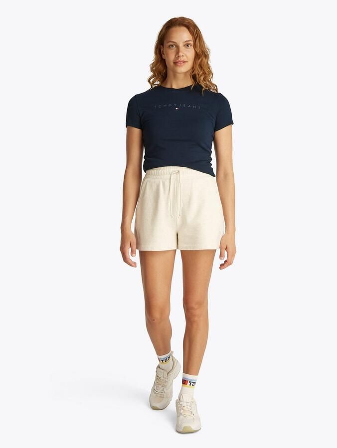 Tommy Jeans Curve T-shirt TJW SLIM TONAL LINEAR TEE EXT in grote maten logo-print figuuraccentuerend - Foto 3