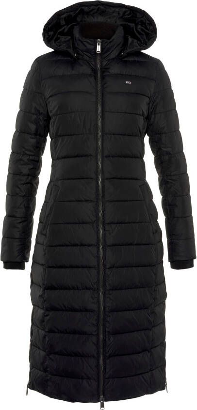 Tommy Jeans Gewatteerde lange jas met capuchon model 'BASIC HOODED COAT'