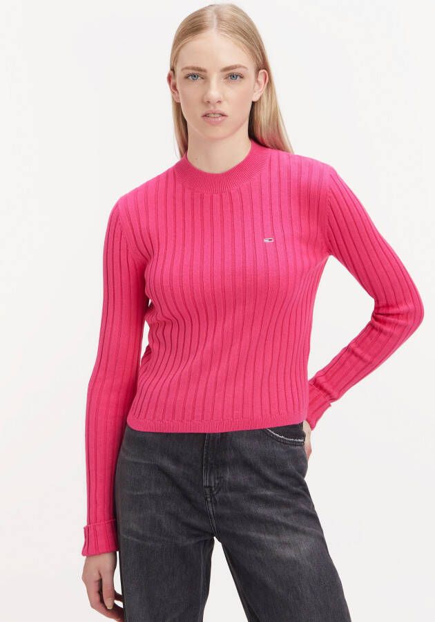 Tommy Jeans Tommy Hilfiger Dames Gebreide Kleding in het Roze Pink Dames