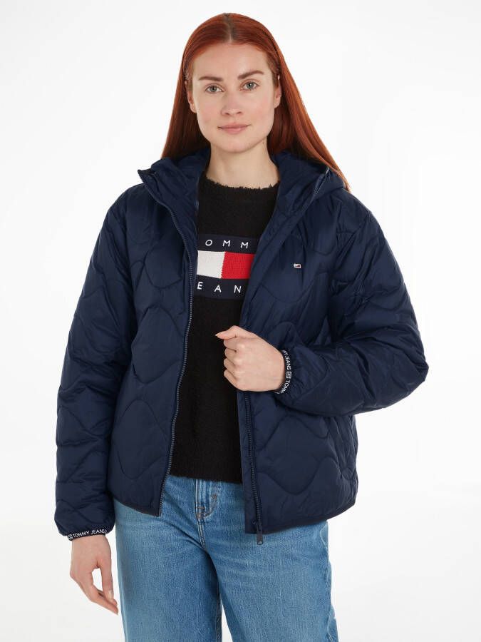 TOMMY JEANS Gewatteerde jas TJW QUILTED TAPE HOOD PUFFER EXT