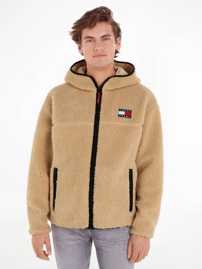 TOMMY JEANS Heren Truien & Vesten Tjm Sherpa Zip Thru Hoodie Camel