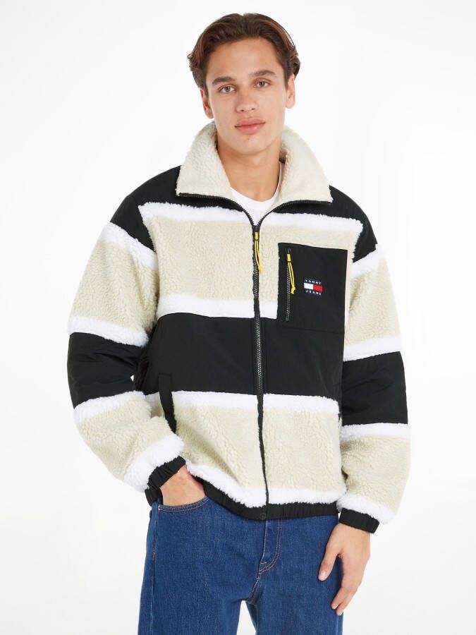 TOMMY JEANS Kort jack TJM RLX STRIPE SHERPA JACKET