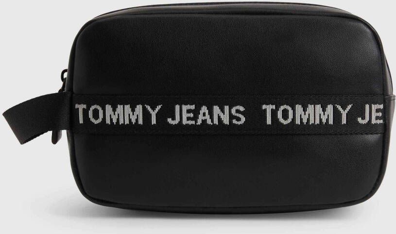 Tommy Jeans Heren Zwarte Rits Tas voor Herfst Winter Black Heren