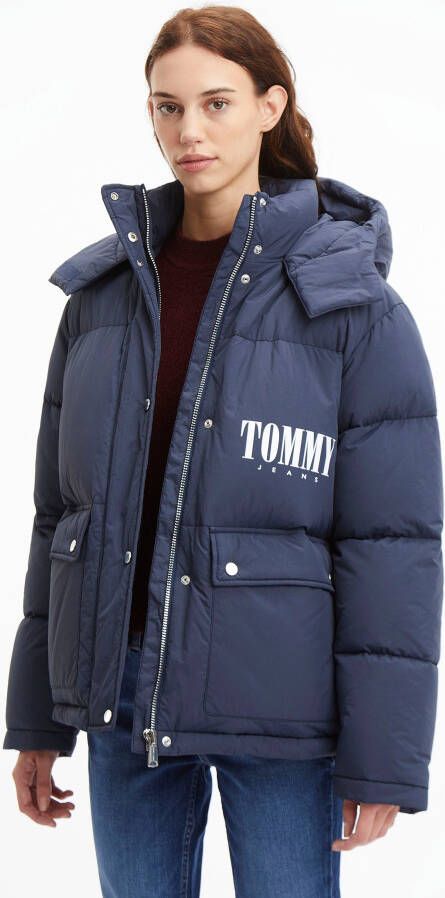 TOMMY JEANS Outdoorjack TJW A-LINE FASHION PUFFER met -logo-opschrift