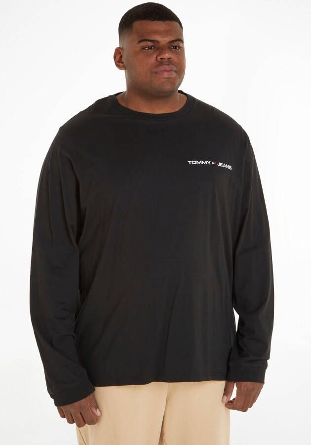 Tommy Jeans Plus Shirt met lange mouwen TJM PLUS LINEAR CHEST L S TEE