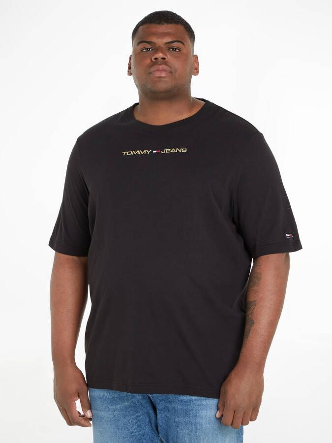 Tommy Jeans Big & Tall oversized T-shirt met biologisch katoen black