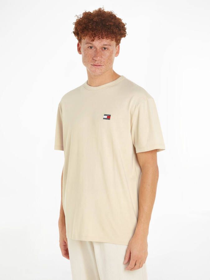 TOMMY JEANS Heren Polo's & T-shirts Tjm Reg Badge Tee Ext Beige