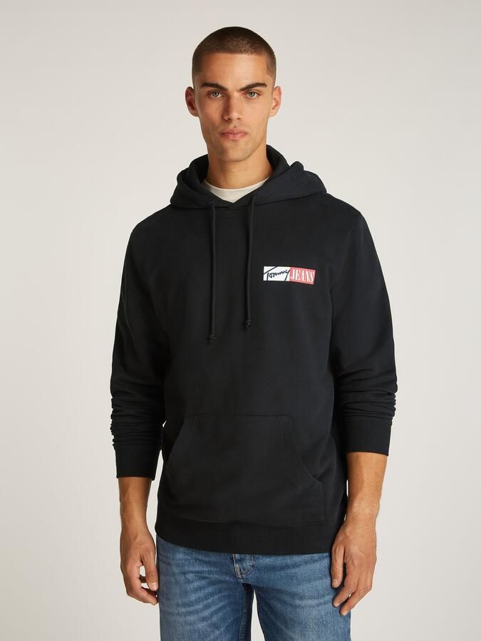Tommy Jeans Plus Hoodie TJM REG ENTRY GRAPHIC HOODIE EXT in grote maten logoprint kangoeroezak - Foto 5