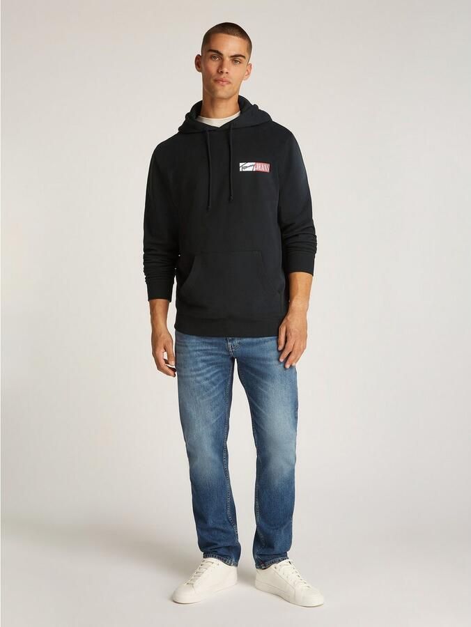 Tommy Jeans Plus Hoodie TJM REG ENTRY GRAPHIC HOODIE EXT in grote maten logoprint kangoeroezak - Foto 3