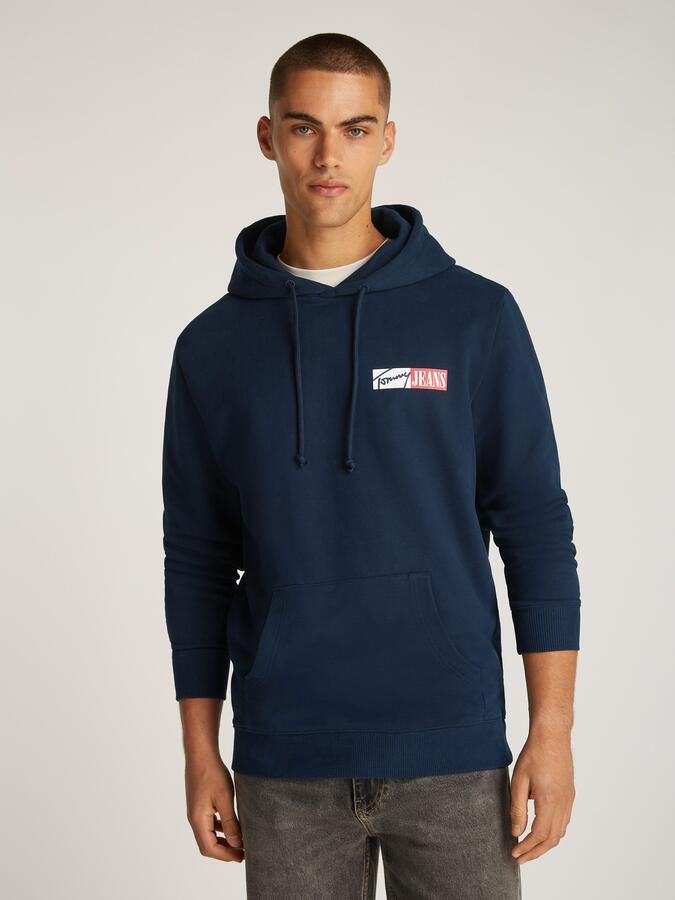 Tommy Jeans Plus Hoodie TJM REG ENTRY GRAPHIC HOODIE EXT in grote maten logoprint kangoeroezak - Foto 4