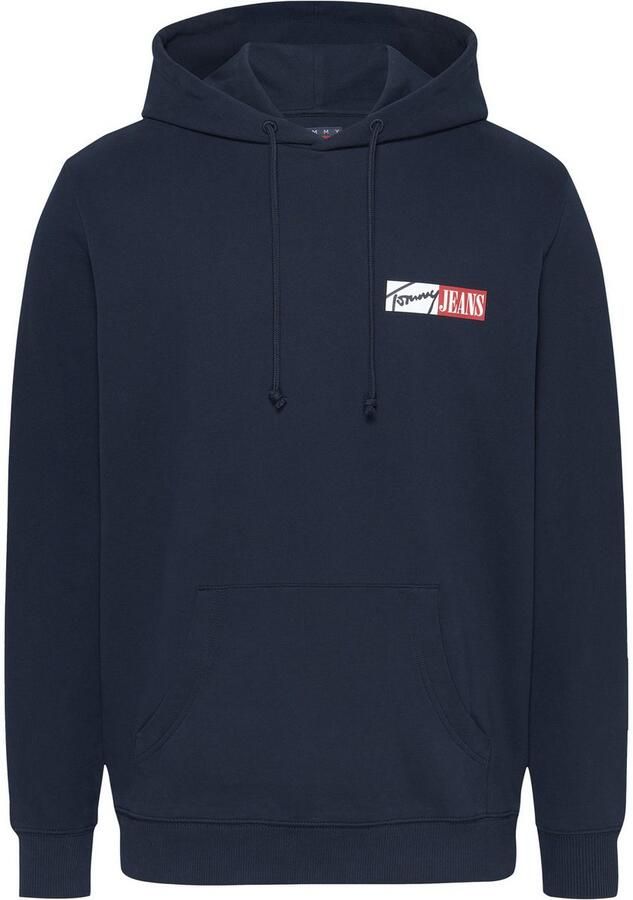 Tommy Jeans Plus Hoodie TJM REG ENTRY GRAPHIC HOODIE EXT in grote maten logoprint kangoeroezak - Foto 5