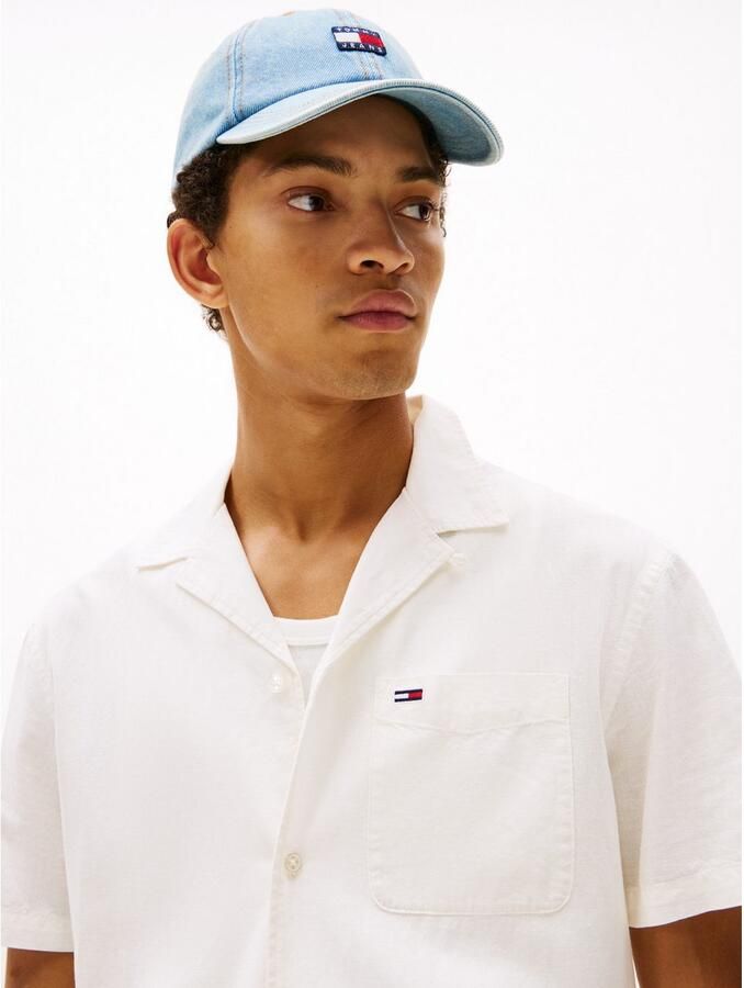 Tommy Jeans Regular fit vrijetijdsoverhemd van een mix van katoen en linnen - Foto 10