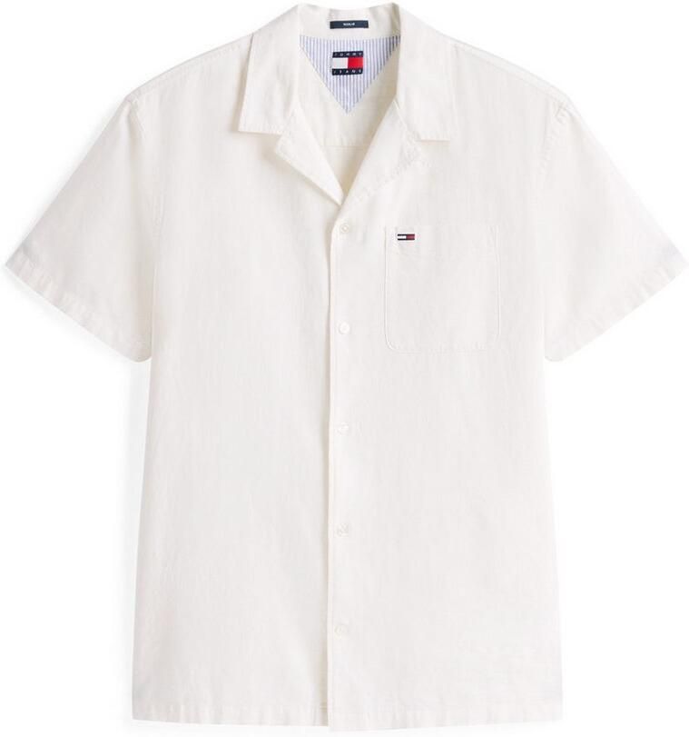 Tommy Jeans Regular fit vrijetijdsoverhemd van een mix van katoen en linnen - Foto 7