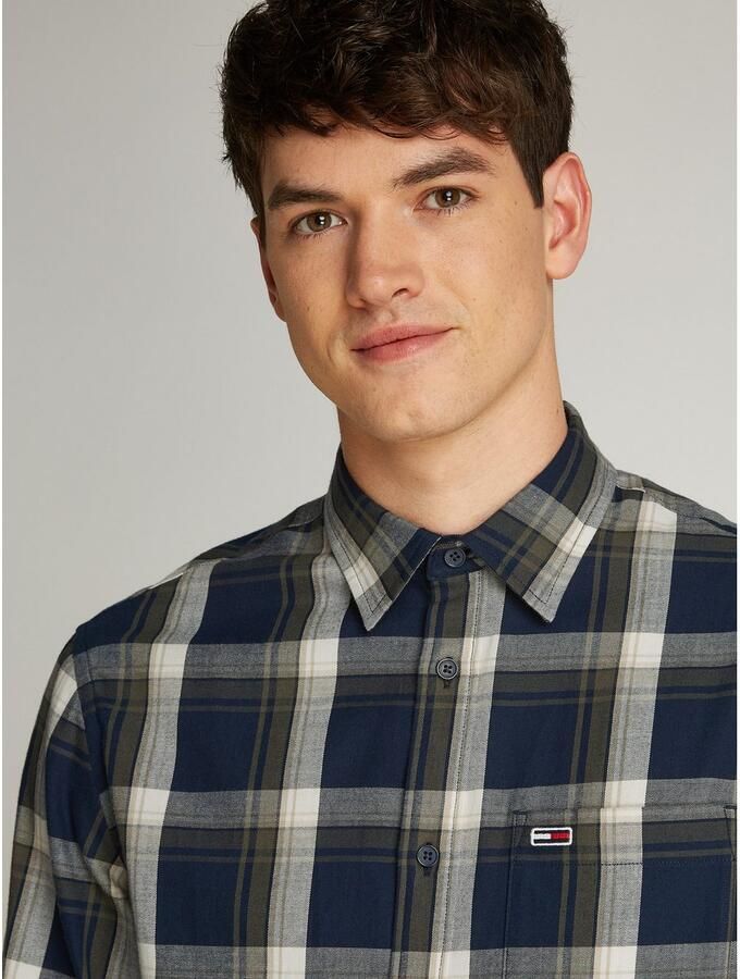 Tommy Jeans Plus Overhemd met lange mouwen TJM REG CHECK FLANNEL SHIRT EXT in grote maten logoborduring button-down kraag - Foto 2
