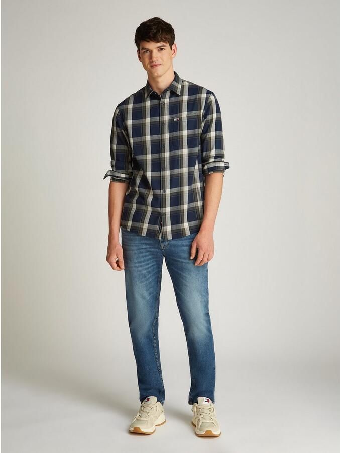 Tommy Jeans Plus Overhemd met lange mouwen TJM REG CHECK FLANNEL SHIRT EXT in grote maten logoborduring button-down kraag - Foto 3