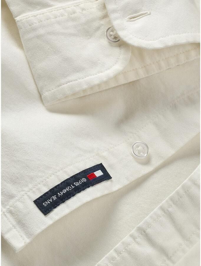 Tommy Jeans Plus Overhemd met lange mouwen TJM REG OXFORD SHIRT EXT in grote maten logoborduring button-down kraag