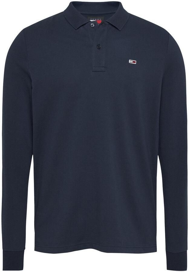 Tommy Jeans Plus Poloshirt met lange mouwen TJM SLIM PLACKET POLO LS EXT in grote maten logoborduring - Foto 3
