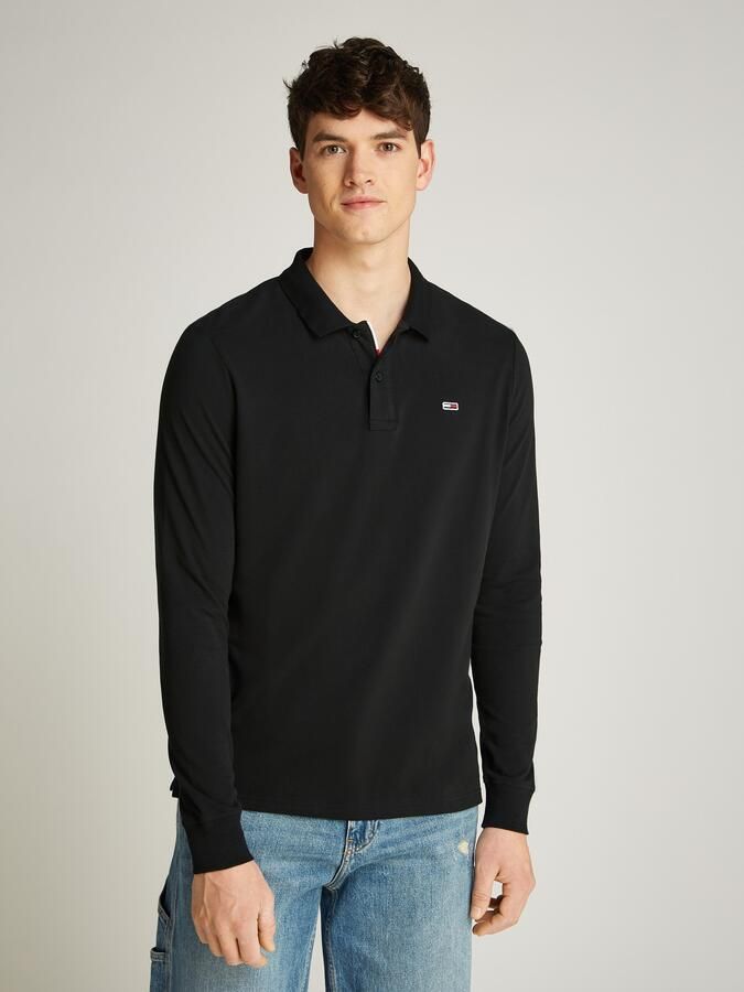 Tommy Jeans Plus Poloshirt met lange mouwen TJM SLIM PLACKET POLO LS EXT in grote maten logoborduring - Foto 10