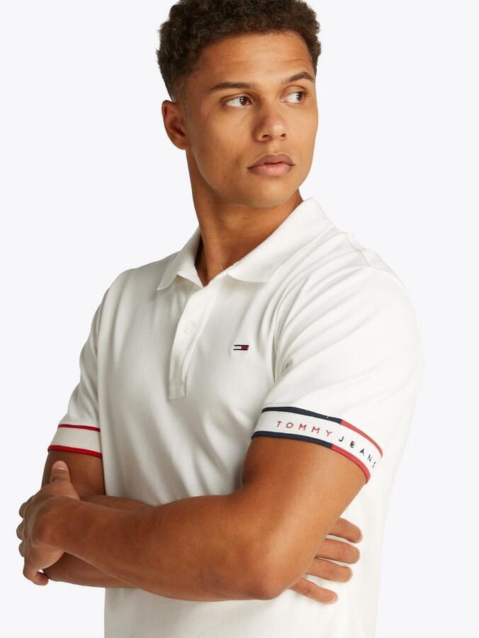 Tommy Hilfiger Polo Shirt Korte Mouw TJM FLAG CUFF DM0DM21306 - Foto 3