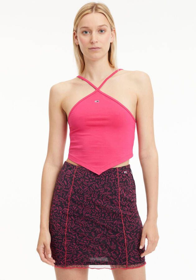 TOMMY JEANS Shirt met halterbandjes TJW HALTER NECK PARTY TOP