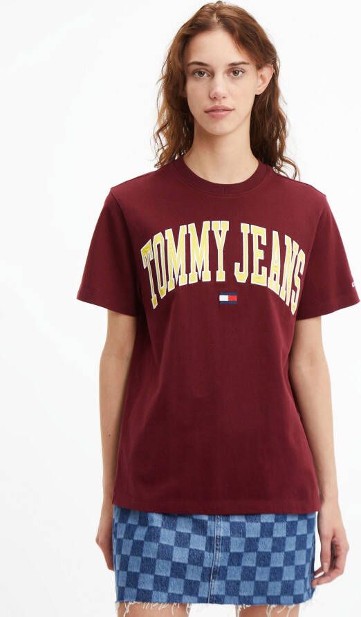 TOMMY JEANS Shirt met korte mouwen TJW RLXD COLLEGIATE LOGO SS