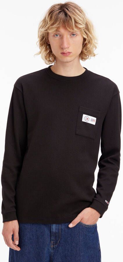 TOMMY JEANS Shirt met lange mouwen TJM CLSC LS SOFT SNIT met merklabel