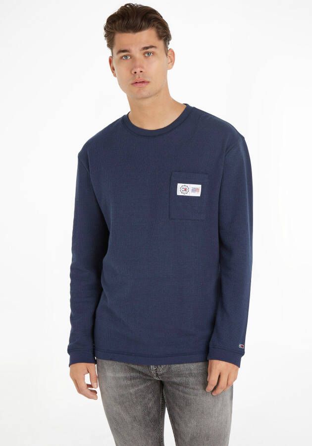 TOMMY JEANS Shirt met lange mouwen TJM CLSC LS SOFT SNIT met merklabel