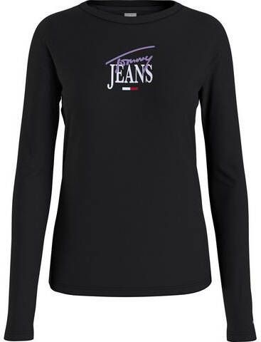 TOMMY JEANS Shirt met lange mouwen TJW SLIM ESSENTIAL LOGO 1 LS met essential logo opschrift