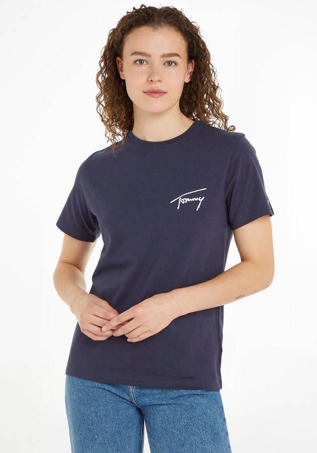 TOMMY JEANS Shirt met ronde hals TJW RLXD TOMMY SIGNATURE SS met tommy-signatuurborduursel