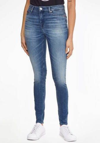 TOMMY JEANS Skinny fit jeans NORA MR SKNY CE237 met logobadge & borduursels