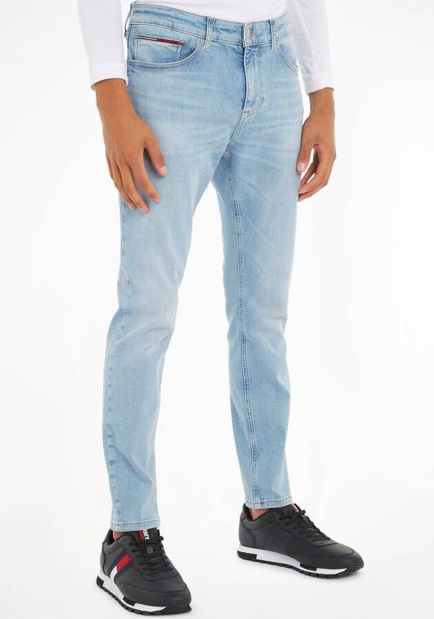 TOMMY JEANS Slim fit jeans AUSTIN SLIM TPRD met leren badge