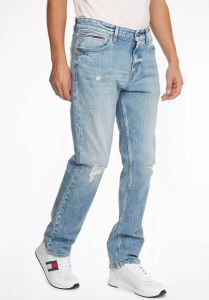 Tommy Jeans Straight fit jeans met destroyed-effecten