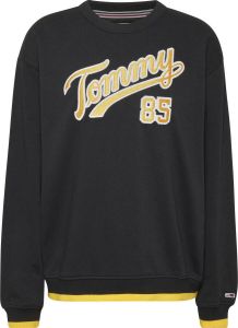 Tommy Jeans Sweatshirt met labelstitching model 'COLLEGIATE'