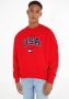 Tommy Jeans Sweatshirt met labelstitching model 'BOXY' - Thumbnail 1