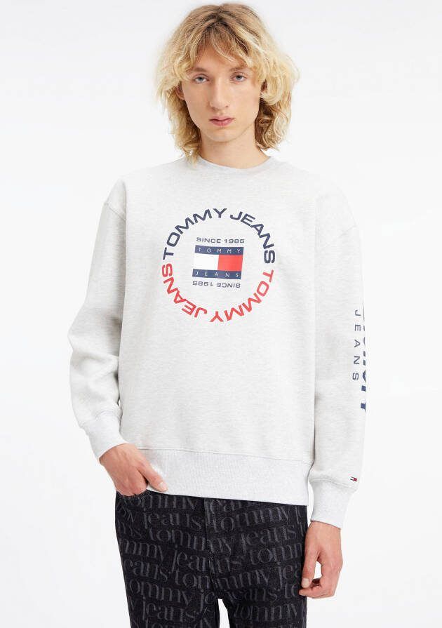 TOMMY JEANS Sweatshirt TJM RLXD ATHLETIC CREW met logoprint