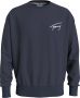 Tommy Hilfiger Blauwe Crewneck Sweatshirt met Lange Mouwen en Borduursel Blue Heren - Thumbnail 2