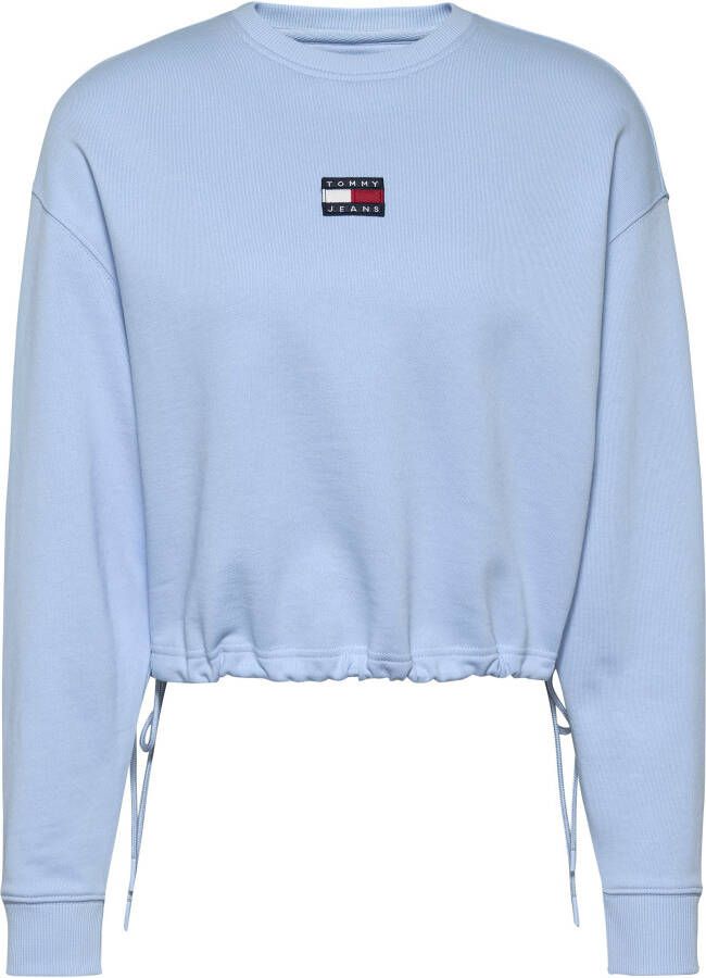 TOMMY JEANS Sweatshirt TJW BXY CROP BADGE DRAWSTR CREW
