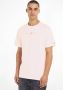 Tommy Jeans Heren T-shirt Roze Korte Mouw Ronde Hals Pink Heren - Thumbnail 4