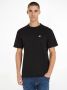 TOMMY JEANS Heren Polo's & T-shirts Tjm Classic Waffle Tee Zwart - Thumbnail 1