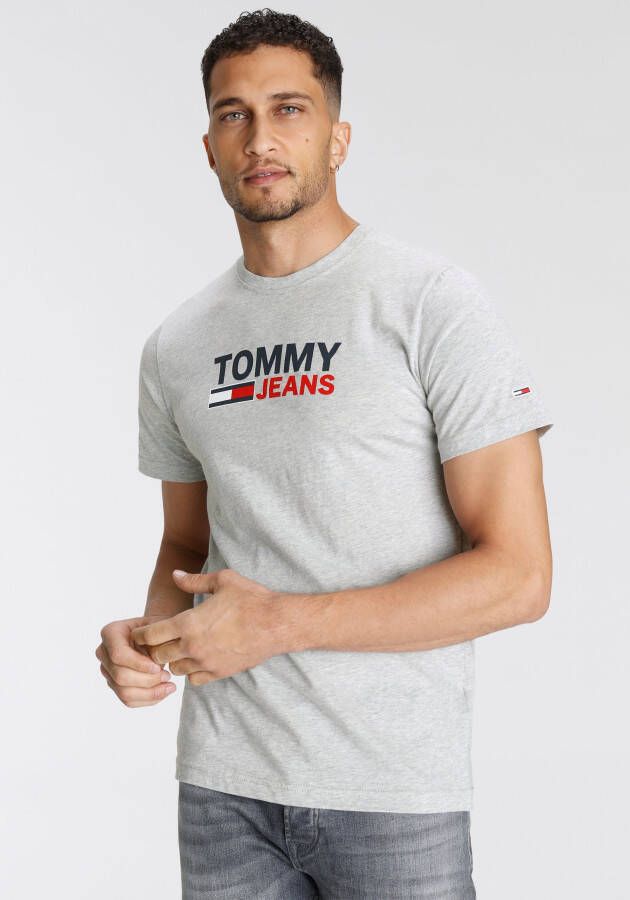 Tommy Jeans Heren Grijs Print T-shirt Gray Heren