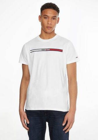 Tommy Jeans Katoenen Logo Print T-shirt White Heren