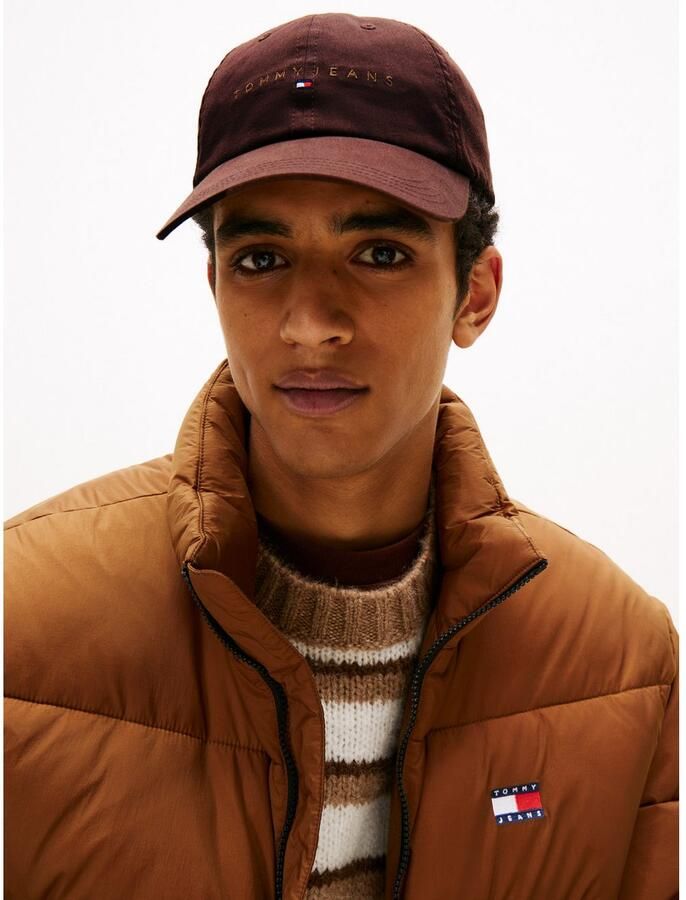 TOMMY JEANS Baseball pet TJM LINEAR LOGO CAP Klem sluiting logo borduursel tekst UNISEX