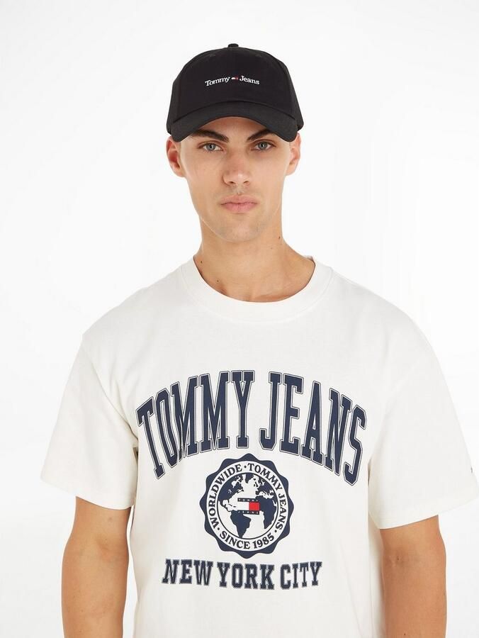 Tommy Jeans Biologisch Katoen Geborduurd Logo Pet Black - Foto 3