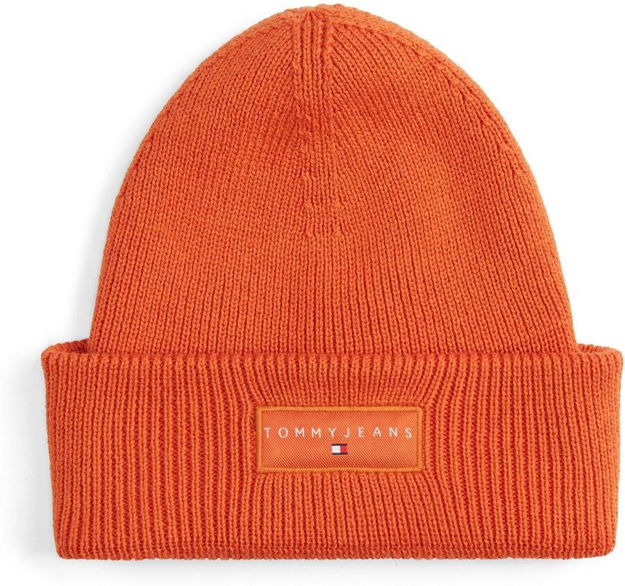 TOMMY JEANS Beanie TJM LINEAR in grof breisel met omslag - Foto 3