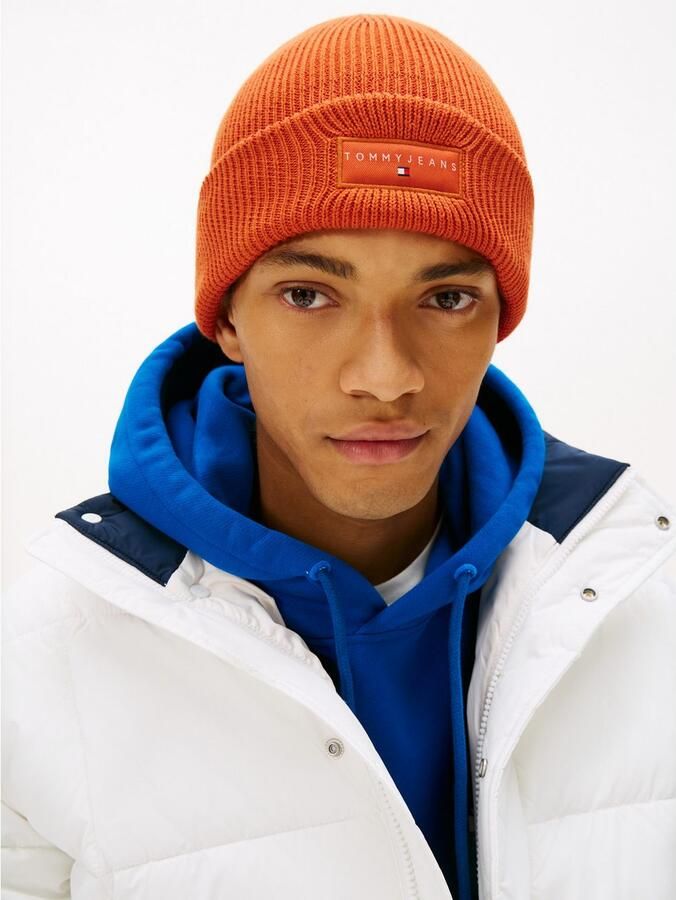 TOMMY JEANS Beanie TJM LINEAR in grof breisel met omslag - Foto 2